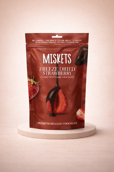 Miskets Bitter Çikolata Kaplamalı Çilek 80 gr x 3 Adet