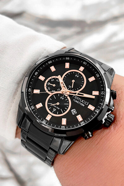 Ferrucci Steel Cord Function New Season Men's Wristwatch Black Sdfer070