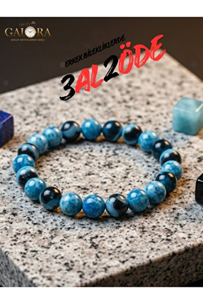 GALORA سوار رجالي من الحجر الطبيعي – افتح مسارك نحو الأحلام، حجر العاطفة