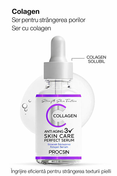 PROCSIN Ser profesional cu colagen antirid și anti-îmbătrânire pentru un ten ...