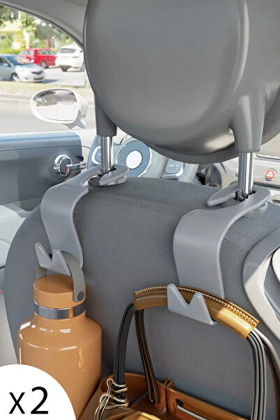 APEXEL Araç içi Koltuk Askısı Organizer Koltuk Başlığı Tutucu 2 Adet Gri