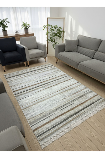 ALLGELSİN Yıkanabilir Kaymaz Taban Salon ve Oturma odası Halısı 4m² Dört Metr...