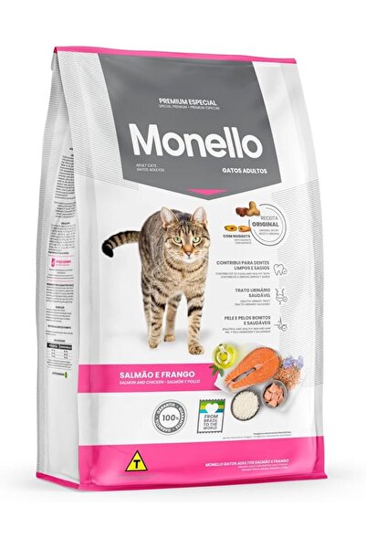 Monello قطط بالغة بنكهة السلمون والتونة والدجاج 15 كجم