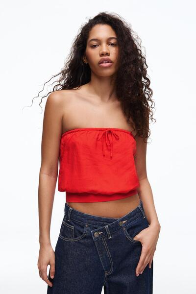 Bershka Keten bandeau top