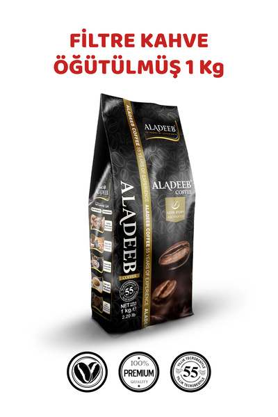 ALADEEB قهوة مفلترة 1000 جرام قهوة مطحونة مفلترة 1 كجم