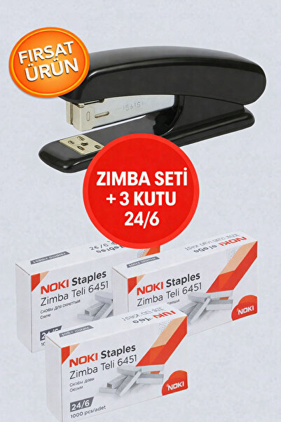 ANI OFİS KIRTASİYE A K Zımba Makinesi Seti 24/6 + 3 Kutu Zımba Teli (Toplam 3...