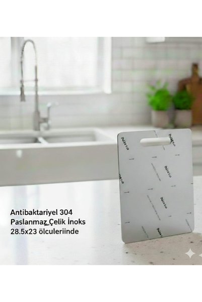 Dersel Dekor Inox 304 Quality Stainless Steel Cutting Board,Vegetable Cutting Board,Meat Cutting Board Camping