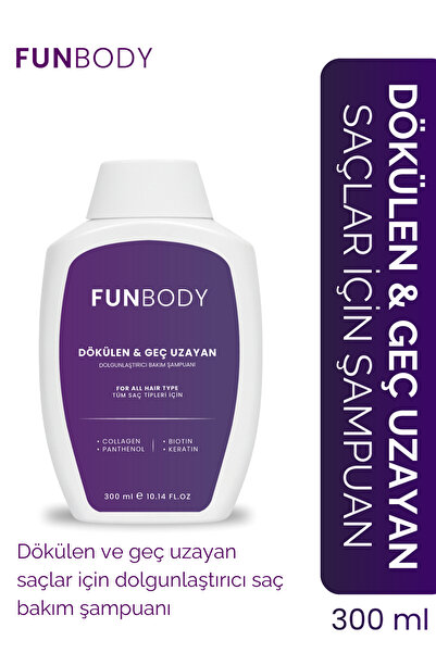 FUNBODY SAÇ DÖKÜLMESİNE KARŞI BAKIM ŞAMPUANI 300 ML X1 ADET