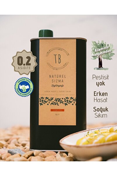 TB Olives 1Lt TİRİLYE ERKEN HASAT SOĞUK SIKIM ZEYTİNYAĞI