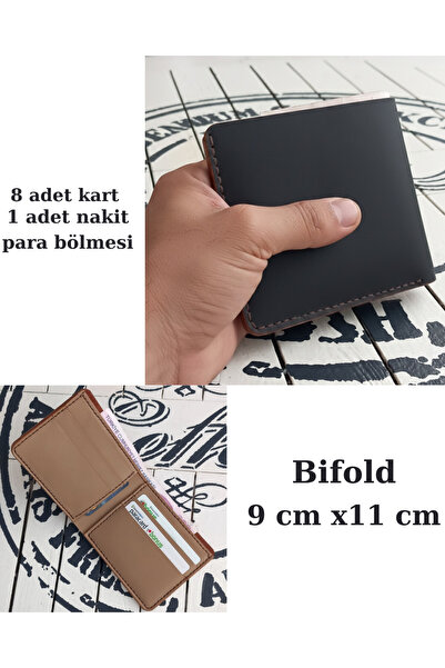 LUNA LUSTER Valentine's Day Gift Handmade Genuine Leather Bifold Father's Wallet