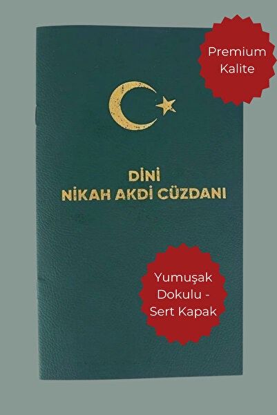 Genel Markalar Nikah Töreni Hatıra Cüzdanı(54 FARZLI)-Yumuşak Dokulu Sert Kapak