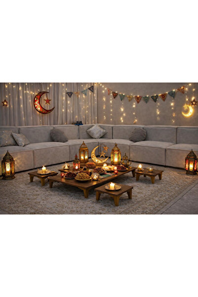 terndat Floor table set with 4 serving pieces