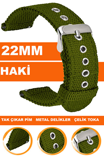 COBRA 22mm Fossil-Welder-Casio-Seiko-Omega-Armani Saat Uyumlu Kumaş Tekstil N...