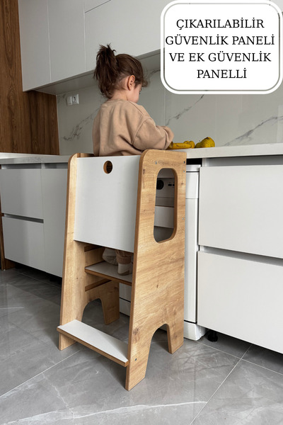 ALİSYUM Güvenlik Panelli Öğrenme Kulesi Bebek Öğrenme Kulesi Bebek Merdiveni