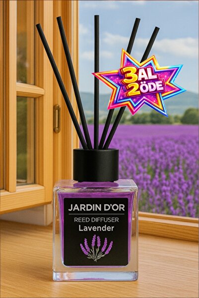 JARDIN D'OR PREMIUM Lavender Reed Dıffuser 100 Ml Lavanta Çubuklu Oda Kokusu ...