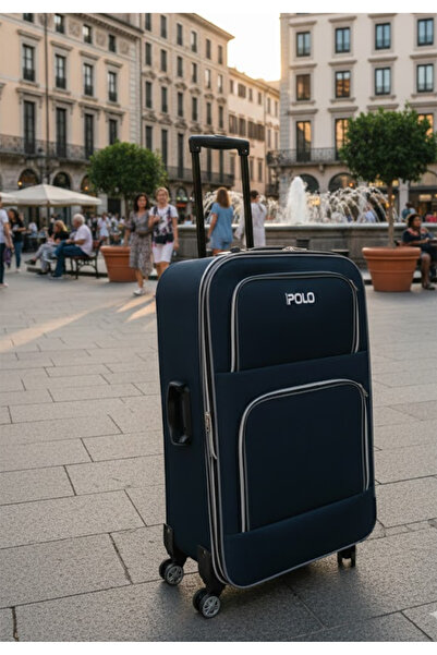 KARİZMA POLO 4 TEKERLİ-KÖRÜKLÜ-ÇOK HAFİF KUMAŞ VALİZ ORTA BOY 65 CM
