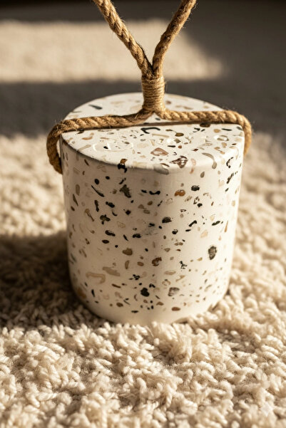 N NOXXO سدادة باب مصنوعة يدويًا من الخرسانة والحصى بوزن 2.8 كجم - حامل باب زخ...