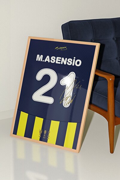 Base Concept Marco Asensio 21 Numara Forma Tablo Poster (Çerçeveli)
