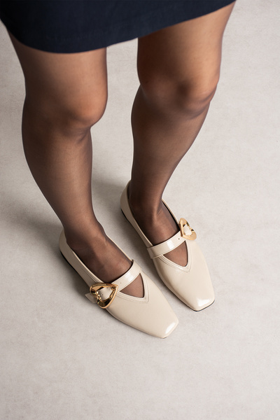 diclepolat Розалин златна брошка с сърце Детайлни дамски балетни пантофки с к...