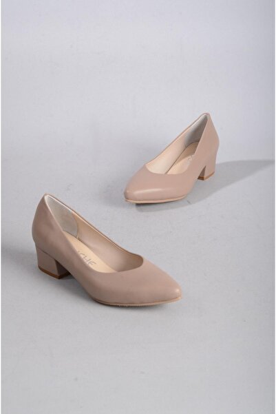 SEÇ KUNDURA PANTOFI CU TOC PIELE VERITĂ - SEÇ 801 Mink 4cm