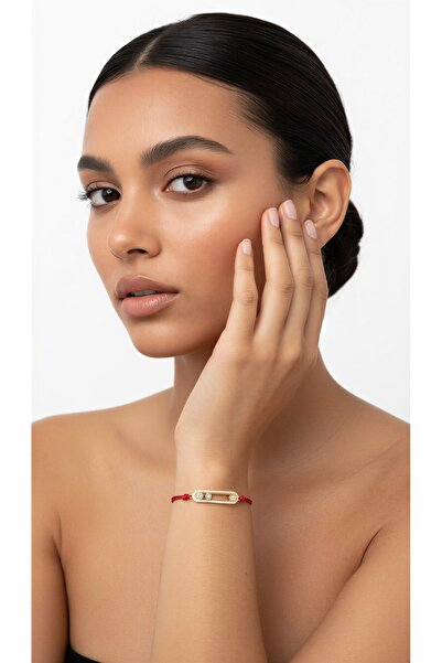 LUCKY ACCESSORIES Messika Kırmızı İp Şans Tasarım Bileklik