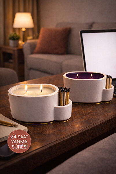 Miora Studio Bergamot Kokulu Mum | Odaklanmaya Yardımcı Aromaterapi Mum | Dek...