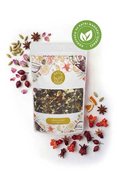 Kayla Gurme Ottoman Tea - Cardamom, Pink Rose, Rosehip, Orange Peel, Pomegran...