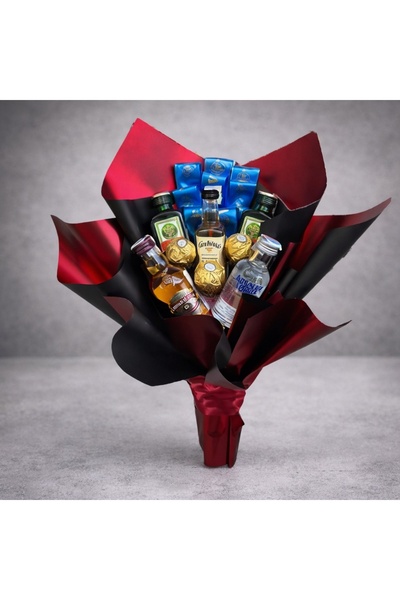 velve Buchet cadou Delice pentru barbati,Chivas Regal 12 YO, Absolut Vodka, J...