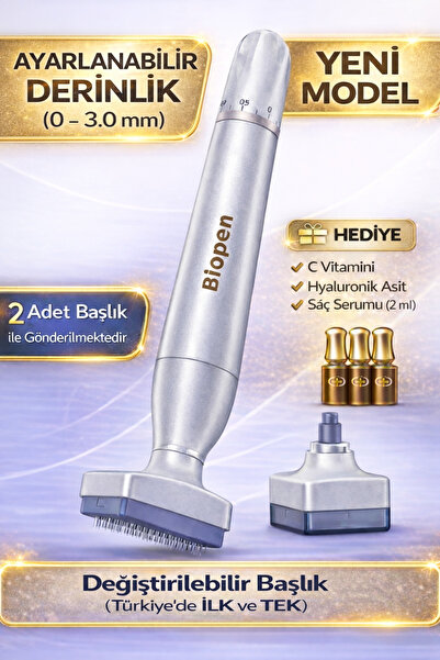 DeepSurge Değiştirilebilir Başlık Ayarlanabilir Titanyum Mikro İğne 0.25-3 mm...