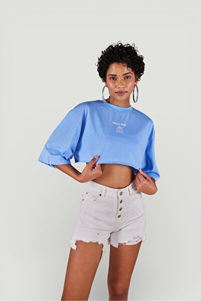 HOLLY LOLLY Holly Crop Tshirt Mavi