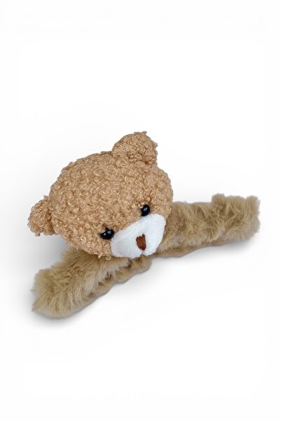 SHEKER HOME مشبك ربط قطيفة من تيدي - بني فاتح