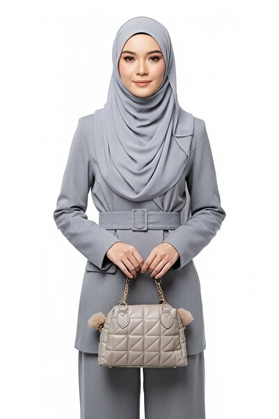 Trenyx Satin Quilted Shoulder Bag - Faux Leather