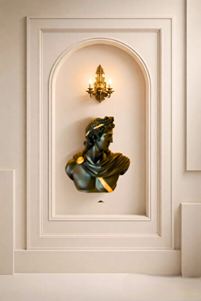 Yaratıcı sanatlar atölyesi Duvar Büstü Apollo Duvar Heykeli Dekoratif Asma Bü...