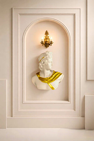 Yaratıcı sanatlar atölyesi Duvar Büstü Apollo Duvar Heykeli Dekoratif Asma Bü...