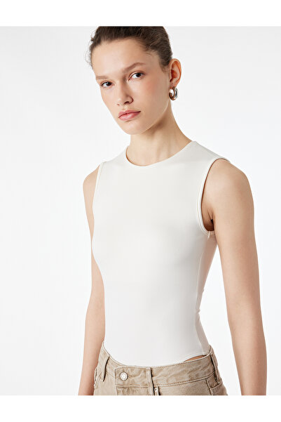 Koton Slim Fit Crew Neck Sleeveless Bodysuit
