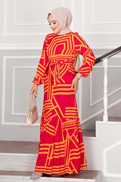 EBRUTESETTÜR فستان بتصميم منقوش من نيدا