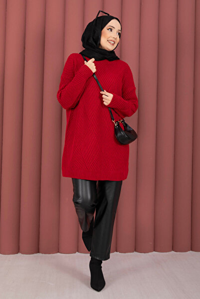 EBRUTESETTÜR Vinea Baklava Pattern Knitwear Sweater Red