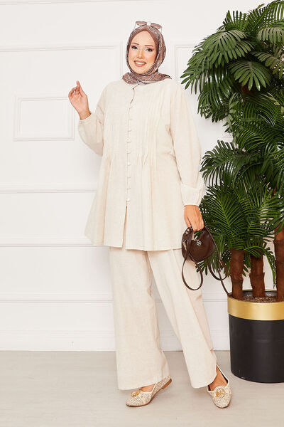 EBRUTESETTÜR طقم مزدوج بتفاصيل نيرفور وأزرار بريطانية مع حجر