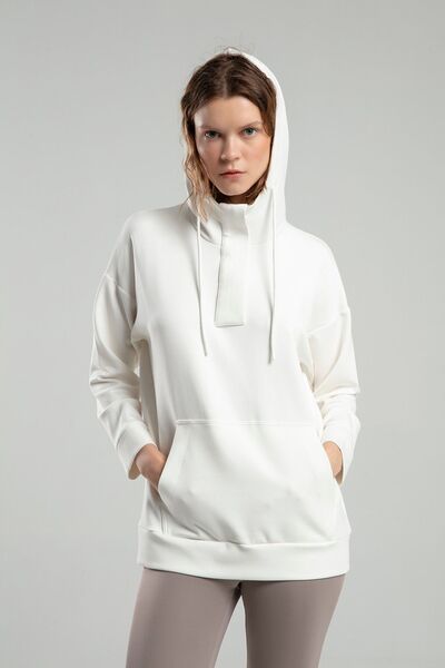 BENMANAJ Γυναικείο λευκό φούτερ