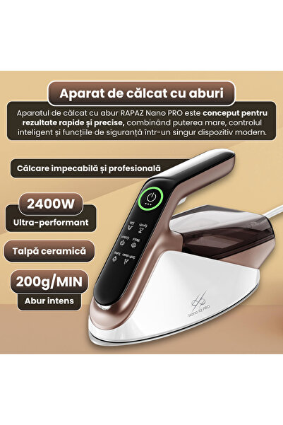 RAPAZ TREND RPZ RAPAZ Nano PRO 2400W ατμοσίδερο, turbo jet 200 γρ./λεπτό, οθό...