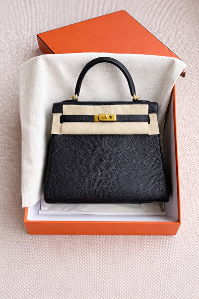 MoonliWear Коричнева шкіряна сумка з застібкою