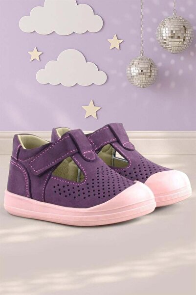 Rakerplus صندل أطفال تشريحي من الجلد الطبيعي باللون الأرجواني من Shaun