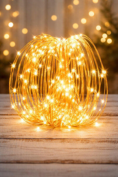 Taimi سلسلة مصابيح LED من النحاس الأصفر مزودة بمنفذ USB، قطعة واحدة، 100 مصبا...