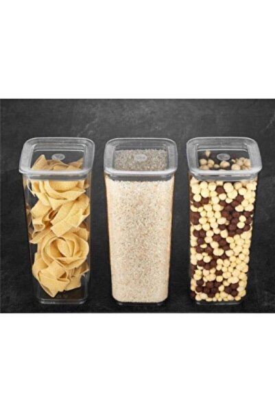 VİP AHMET طقم حاويات تخزين مربعة من سودي مكون من 3 قطع 3*1700 مل