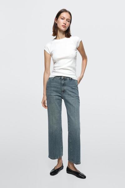 Massimo Dutti Orta bel İspanyol paça jean