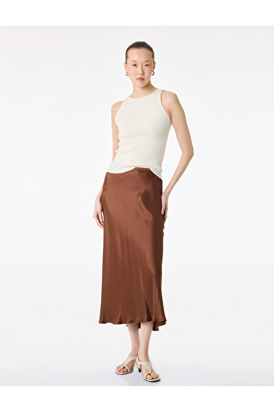 Koton Стандартна сатенена пола с дължина до коляното