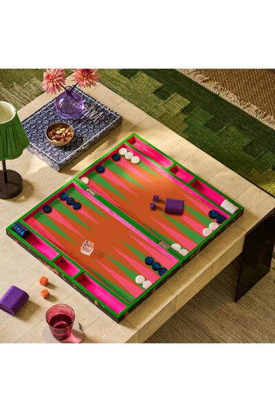 Addison Ross Tortoiseshell Lacquer Backgammon Set