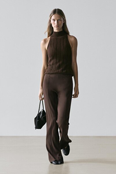 Massimo Dutti Cep detaylı İspanyol paça pantolon