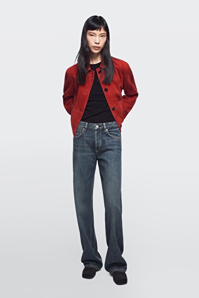 Massimo Dutti Orta bel geniş paça jean