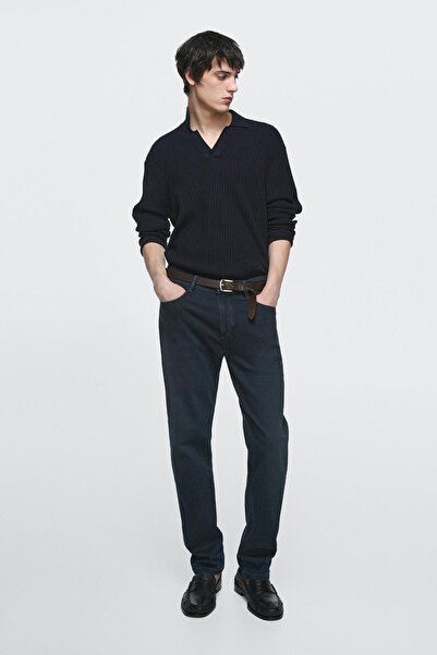 Massimo Dutti Denim görünümlü slim fit hafif pantolon